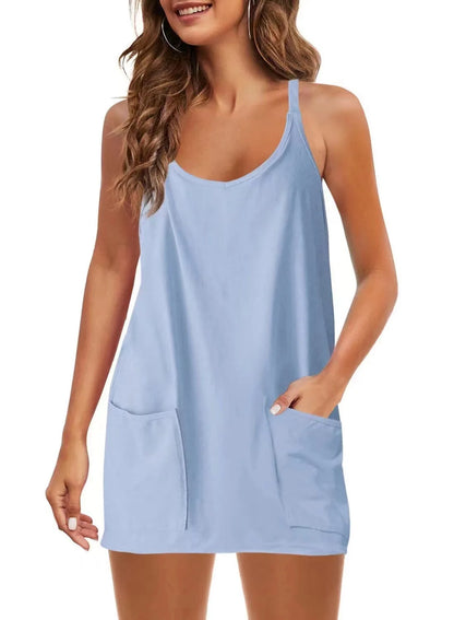 Chic Summer V-Neck Wide-Leg Romper™